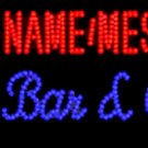 12" x 24" Palm Tree Bar and Grill Custom LED Sign - 1 Line