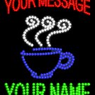 26" x 20" Coffeeshop Your Message Your Name Custom LED Sign - 2 Line