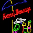 26" x 20" Parrot Name Message with Drink Custom LED Sign - 1 Line