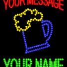 26" x 20" Beer Your Message Your Name Custom LED Sign - 2 Line