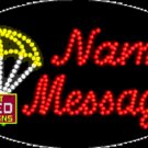 15" x 27" Surfer Name Message Custom Flashing Oval LED Sign - 2 Line