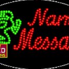 15" x 27" Track Name Message Custom Flashing Oval LED Sign - 2 Line
