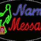 15" x 27" Soccer Name Message Custom Flashing Oval LED Sign - 2 Line