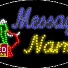 15" x 27" Bull Riding Name Message Custom Flashing Oval LED Sign - 2 Line