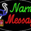 15" x 27" Ostrich Name Message Custom Flashing Oval LED Sign - 2 Line