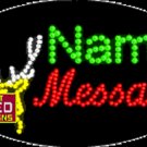 15" x 27" Deer Name Message Custom Flashing Oval LED Sign - 2 Line