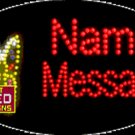 15" x 27" Butterfly Name Message Custom Flashing Oval LED Sign - 2 Line