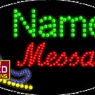 15" x 27" Wolf Name Message Custom Flashing Oval LED Sign - 2 Line