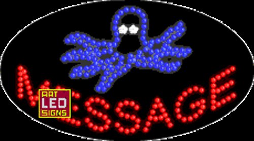 15" x 27" Octopus Message Custom Flashing LED Sign - 1 Line