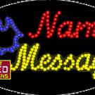 15" x 27" Bat Name Message Custom Flashing Oval LED Sign - 2 Line
