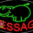 15" x 27" Hippo Message Custom Flashing LED Sign - 1 Line