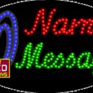 15" x 27" Dart Board Name Message Custom Flashing Oval LED Sign - 2 Line