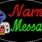 15" x 27" Helmet Name Message Custom Flashing Oval LED Sign - 2 Line