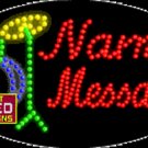 15" x 27" Drums Name Message Custom Flashing Oval LED Sign - 2 Line