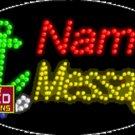 15" x 27" Anchor Name Message Custom Flashing Oval LED Sign - 2 Line