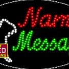 15" x 27" Ghost Name Message Custom Flashing Oval LED Sign - 2 Line
