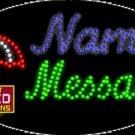 15" x 27" Umbrella Name Message Custom Flashing Oval LED Sign - 2 Line