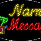 15" x 27" Drink Name Message Custom Flashing Oval LED Sign - 2 Line