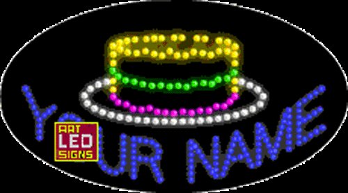 15" x 27" Cake Your Name Custom Flashing LED Sign