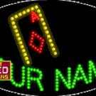 15" x 27" Cards Your Name Custom Flashing LED Sign - 1 Line
