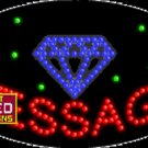 15" x 27" Diamond Message Custom Flashing LED Sign - 1 Line