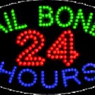 15" x 27" Animated 24 Hours Bail Bonds LED Sign