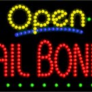 17" x 31" Animated Bail Bonds Open LED Sign
