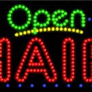 17" x 31" Animated Hair Open LED  Sign