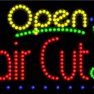 17" x 31" Animated Hair Cut Open LED Sign