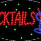15" x 27" Animated Cocktails LED Sign with Logo