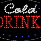 15" x 27" Animated Cold Drinks LED Sign