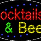 15" x 27" Animated Cocktails and Beer LED Sign
