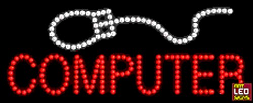 12" x 24" Computer & Moude Logo LED Sign