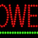 9.5" x 19" Flowers LED Sign