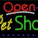 17" x 31" Animated Pet Shop Open LED Sign