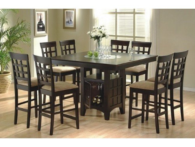 *** NEW *** 9pc Counter Height Storage Dining Table w/Lazy Susan & Chair Set