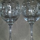 Beautiful Etched Wine Glass Sets Beautiful Etched Wine Glass Sets