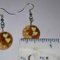 Delicious Waffle Charm Earrings Silver Wire Clay Charms Waffles Breakfast Syrup