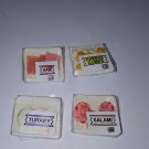 Dollhouse Miniature Wrapped Deli Meat Set #2 Cheese Cubes Salami Ham Deli Lunch Dollhouse Miniature Wrapped Deli Meat Set #2 Cheese Cubes Salami Ham Deli Lunch