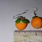 Miniature Oranges Earrings Silver Wire Clay Citrus Fruit Charms