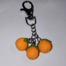 Miniature Oranges Clip On Charms Clay Citrus Fruit Accessory Keys