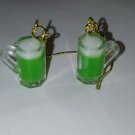 Irish Beer Mug Wire Earrings Gold Tone Wire Charm St Patrick's Day Irish Beer Mug Wire Earrings Gold Tone Wire Charm St Patrick's Day