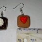 Sweet Chocolate Charm Earrings Silver Wire Candy Charms Valentine