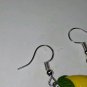 Miniature Lemon Charm Earrings Silver Wire Fruit Citrus Charms