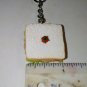 Delicious Sandwich Charm Keychain Silver Clay Fob Ring Clip Sandwich Miniature