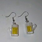 Cute Beer Mug Wire Earrings Silver Wire Charm Drink Beer Resin Earrings Unique Cute Beer Mug Wire Earrings Silver Wire Charm Drink Beer Resin Earrings Unique