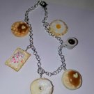 Cute Breakfast Charm Bracelet Silver Pop Tart Pancake Syrup Egg Bagel Cute Breakfast Charm Bracelet Silver Pop Tart Pancake Syrup Egg Bagel
