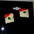 Miniature Ravioli Stud Earring Silver Post Clay Dinner Pasta Ravioli Food Miniature Ravioli Stud Earring Silver Post Clay Dinner Pasta Ravioli Food