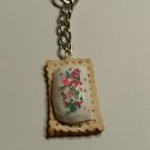 Fun Pop Tart Keychain Accessory Key Clay Pop Tart Fob Clip Breakfast
