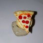 Miniature Pizza Ring Silver Adjustable Pepperoni Slice Clay Food
